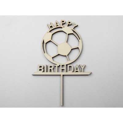 L1147-Topper lemn "Happy Birthday" minge 15x10cm 1buc