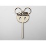 L1148-Topper lemn "Happy Birthday" Disney 15x8cm 1buc - bijuterii personalizate din argint | simoshop