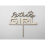 L1149-Topper lemn "Birthday Girl" 15x14cm 1buc - bijuterii personalizate din argint | simoshop