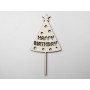 L1151-Topper lemn "Happy Birthday" 15x7.5cm 1buc