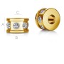 G0984-Distantier argint 925 5.2x3mm cu cristale Swarovski