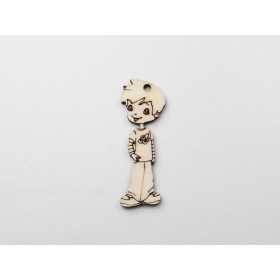 L1154-Decupaj lemn baietel 8x3cm - 1 buc