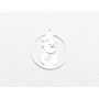 E2042 N Charm Snowman 20x18x0.5mm Ag925