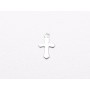 C021-Charm cruce inox 11.5x7mm 1buc