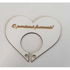 L1169-Decupaj MDF inima suport pentru acadele 90 x 90 mm 1 buc