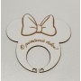 L1172-Decupaj MDF Minnie suport pentru acadele 90 x 90 mm 1 buc