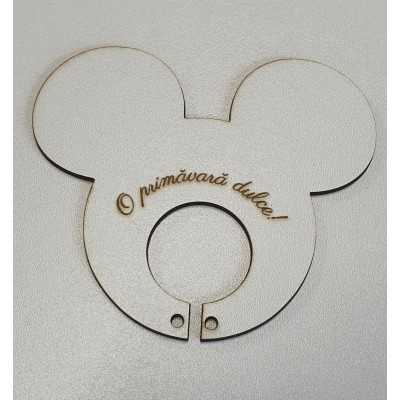 L1171-Decupaj MDF Mickey suport pentru acadele 90 x 90 mm 1 buc