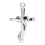 Pandantiv cruce argint 925 cu voal, model elegant