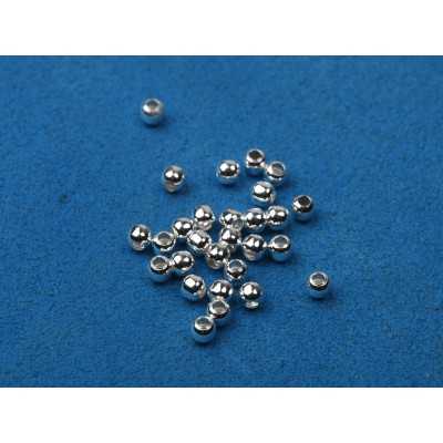 Biluta Argint 925 Polished 4 mm cu orificiu 1.8 mm pentru bijuterii handmade, 1 bucata G0776