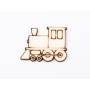 L1193-Decupaj din lemn Locomotiva 5x4 cm - 1 buc