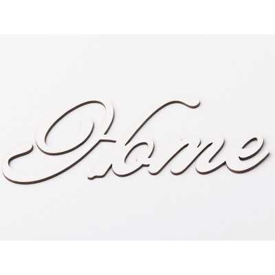 L1194-Text din MDF alb Home 15x5 cm - 1 buc