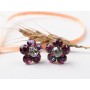 Cercei floare 6 cristale Vivid-1 pereche