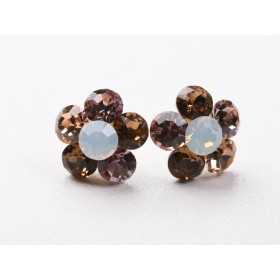 Cercei floare 6 cristale Poppy-1 pereche