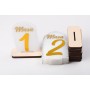 L1227 - Placecard din plexic cu numere aurii set 10 bucati
