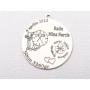 E2054-G Pandant banut din argint cu date de nastere "Simba" 18mm- 1 buc