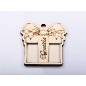 L1267-Cadou din lemn "Bucurie" 2 straturi