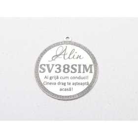 E2057 G - Pandant din argint "Ai grija cum conduci"