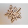 L418-Decoratiune din lemn Fulg de nea 8x8cm - 1 buc - bijuterii personalizate din argint | simoshop