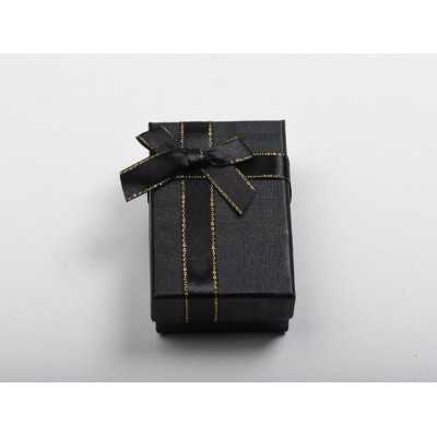 D258-Cutiuta pentru set neagra cu model abstract si fundita - 1 buc