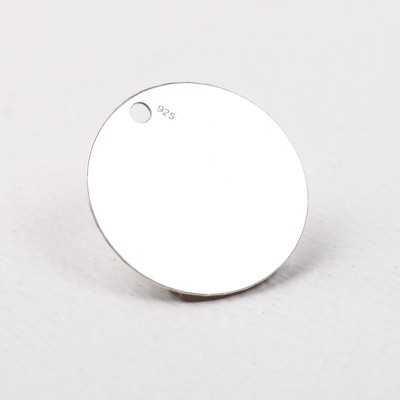 G0539-Charm banut argint cu o gaura 22mm 0.3 mm fara za