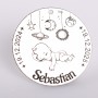 S0022-G Pandant argint pentru taiere mot cu astre 22mm