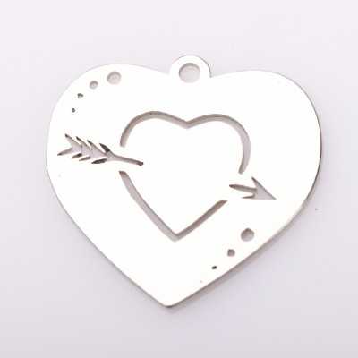 Pandant din argint inimioara cupidon