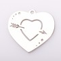Pandant din argint inimioara cupidon