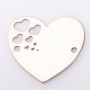 E2063 Link din argint inimioara decupata cu inimioare 15.5mm x 16mm 0.5mm 1 buc