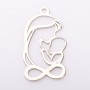 E2098 N Pandant din argint mama cu bebe infinit 23.5x12mm 0.6mm