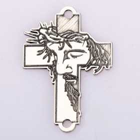 E2114 G Link Ag 925 Iisus pe cruce,model 2 ,22x15.5x0.6 mm 1 buc