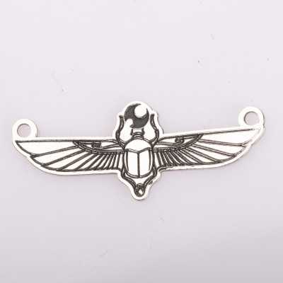 E2131 G Link din argint scarabeu egiptean 26x10mm 0.5mm