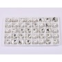 P4570-Austria Rivoli Round Stone, 14mm, Crystal Silver Foiled - 1 buc