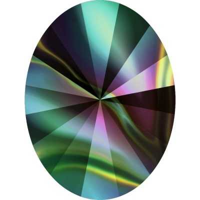 2639-Swarovski Elements 4122 Crystal Rainbow Dark Foiled 8x6mm 1 buc