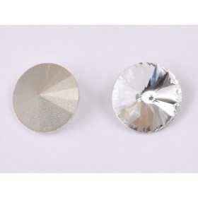 P0004-Preciosa Rivoli Maxima 12mm, Crystal Silver Foiled - 1 buc