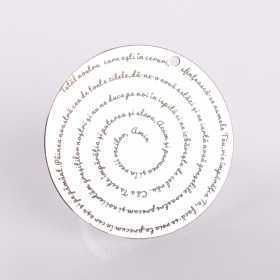 E2132 Pandant din argint de 20mm cu tatal nostru 1 buc