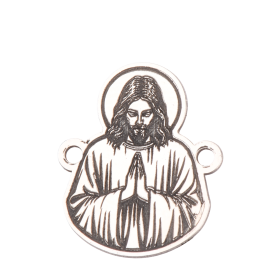 E2135 G Placuta din argint cu Iisus pentru bratara 15x12mm 0.5mm