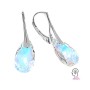 Cercel leverback Swarovski royal argint 925, 20 mm