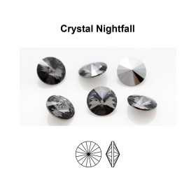 P4624-Cristal Preciosa Rivoli Maxima Crystal Nightfall D-Folied SS 39 8mm