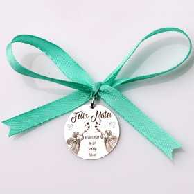 S158-G Pandant de 22mm din argint pentru botez - Anunțul îngerilor