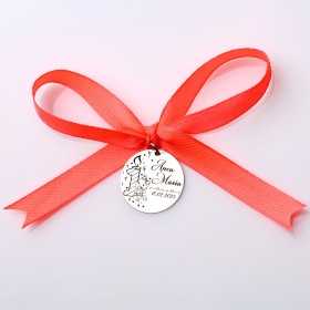 S160-G Pandant de 22mm din argint pentru botez - Lumânare 1 anișor (fată)