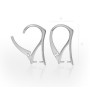 Cercel leverback Swarovski royal argint 925, 20 mm