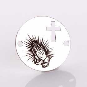 Banut din argint "Rugaciune cu decupaj cruce"