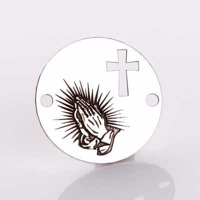 Banut din argint "Rugaciune cu decupaj cruce"