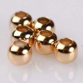 Bilute Argint 925 Polished 3mm int 1.5mm placate cu aur