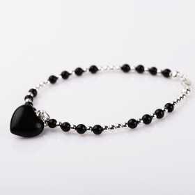 Bratara cu bilute din argint si onix