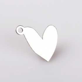 Decupaj inimioara din argint 11.5mm