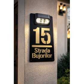 Numere de casa premium personalizate luminate cu LED