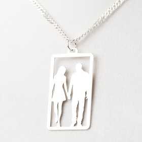 Colier din argint - Cuplu