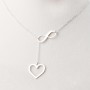 G1725 - Colier din argint cu inima si infinit