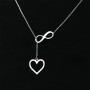 G1725 - Colier din argint cu inima si infinit